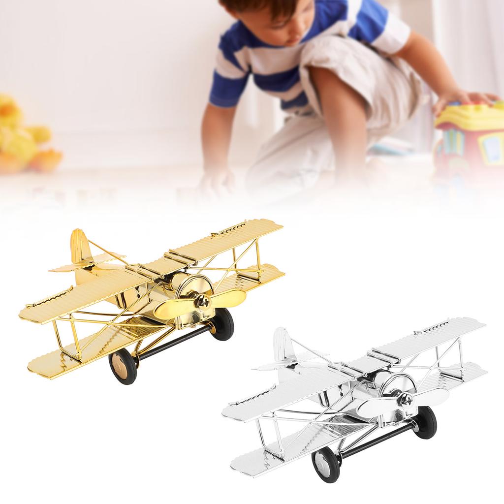 Metal Airplane Decoration Middle Size Iron Airplane Desktop Decoration for Home and Office
