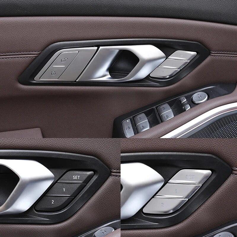 3Pcs ABS Car Interior Seat Adjustment Memory Buttons Sequins Decorative Decals Auto Accessories For BMW 3 Series G20 G28 -21