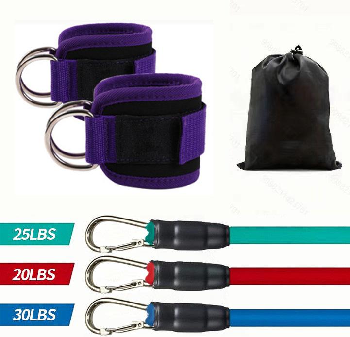 6Pcs/Set Tpe Resistance Bands Ankle Straps Fitness Booty Band Workout Yoga Gym Equipment Leg Strength Safety Extensions
