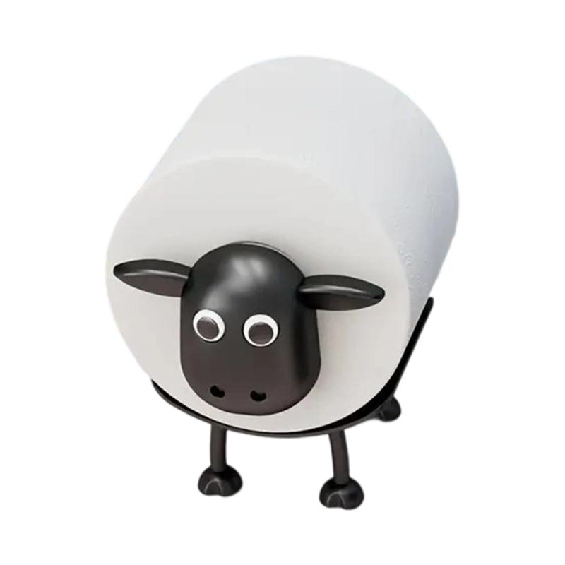 

Прекрасная подставка для туалетной бумаги в виде овечки, декоративный аксессуар для ванной комнаты, держатель туалетной бумаги с местом для хранения, экономящий место, легко чистить 1