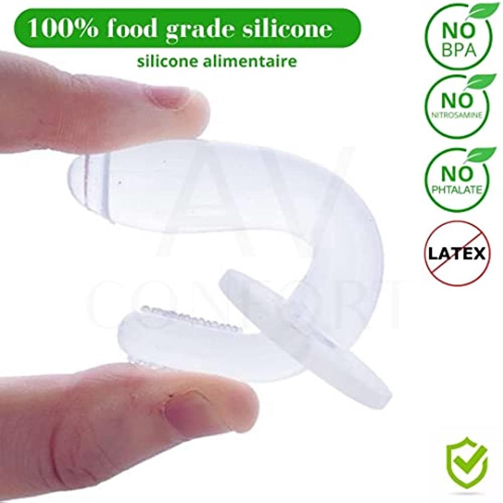 NEU Beißring Beißspielzeug Bürste Beißwerkzeug für BABY Silikon (X2 Stk)