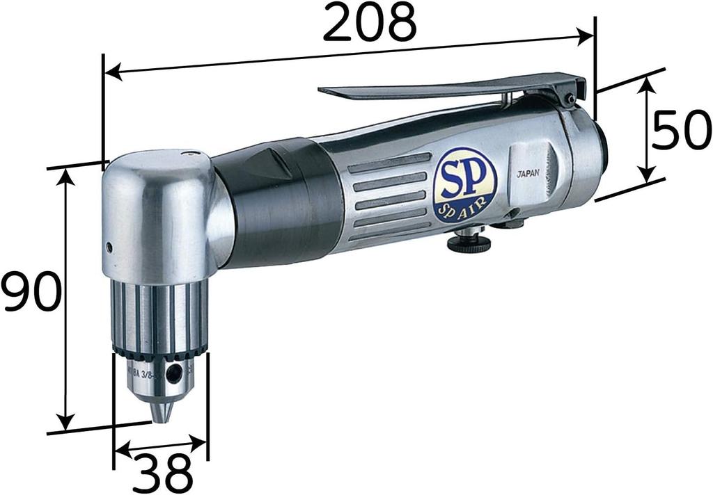 SP Air Reversible Corner Drill for 10mm Hole Drilling In Sheet Metal (SP) SP-1510AH