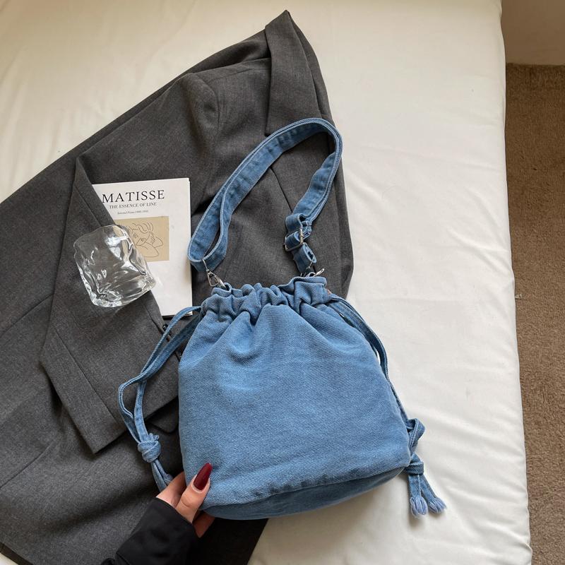 Women's Large Capacity Denim Crossbody Bag Class Commuter Shoulder Bag