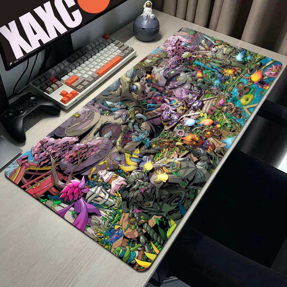 Teamfight Tactics Mouse Ped Anime Pc Gamer Kawaii Pad Rubber Keyboard Large Xxl Carpet Mause Gaming Mat Mats Desk Accessories
