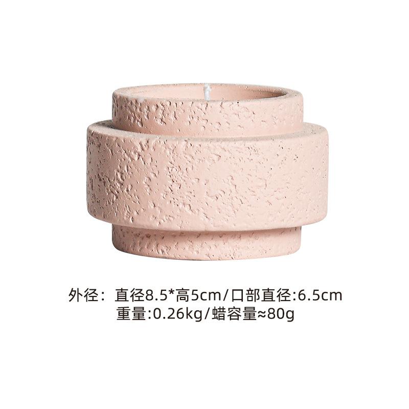 Nordic Simple Matte Cement Candle Holder Home Aromatherapy Candle Cup Diy Candle Holder Ornaments Wax Container Home Decoration