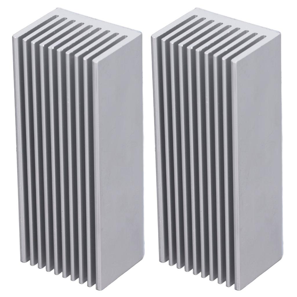 2Pcs Cooling Fins Aluminum Heat Radiator Heatsink Kit for Electronic Chip CPU 100x40x30mmWith Thermal Conductive