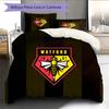 Watford F.C Pattern Bedding Quilt Set  Home Decoration  Gift (1 * Duvet Cover + 2 * Pillowcase  Without Core).xwn