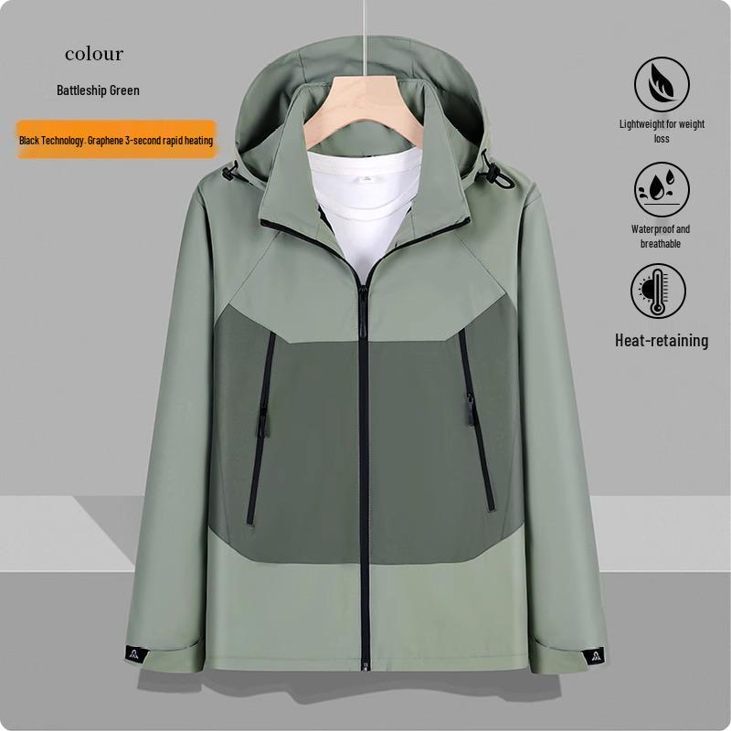 Autumn/Winter Windproof Waterproof Warm Jacket for Mountaineering, Fishing, Cycling, and Workwear with Custom Embroidery and Logo Options