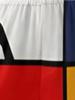 Stilvolle Damen-Hose für alle Jahreszeiten, Color-Blocking, geometrisches Muster, schwarzer Katzenaufdruck, locker, weiter Beinschnitt, aus atmungsaktivem Stoff, perfekt für Freizeitkleidung