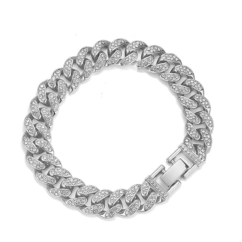 Men s Hip Hop Diamond Cuban Link Chain - Trendy Street Style Clavicle Necklace for Couples