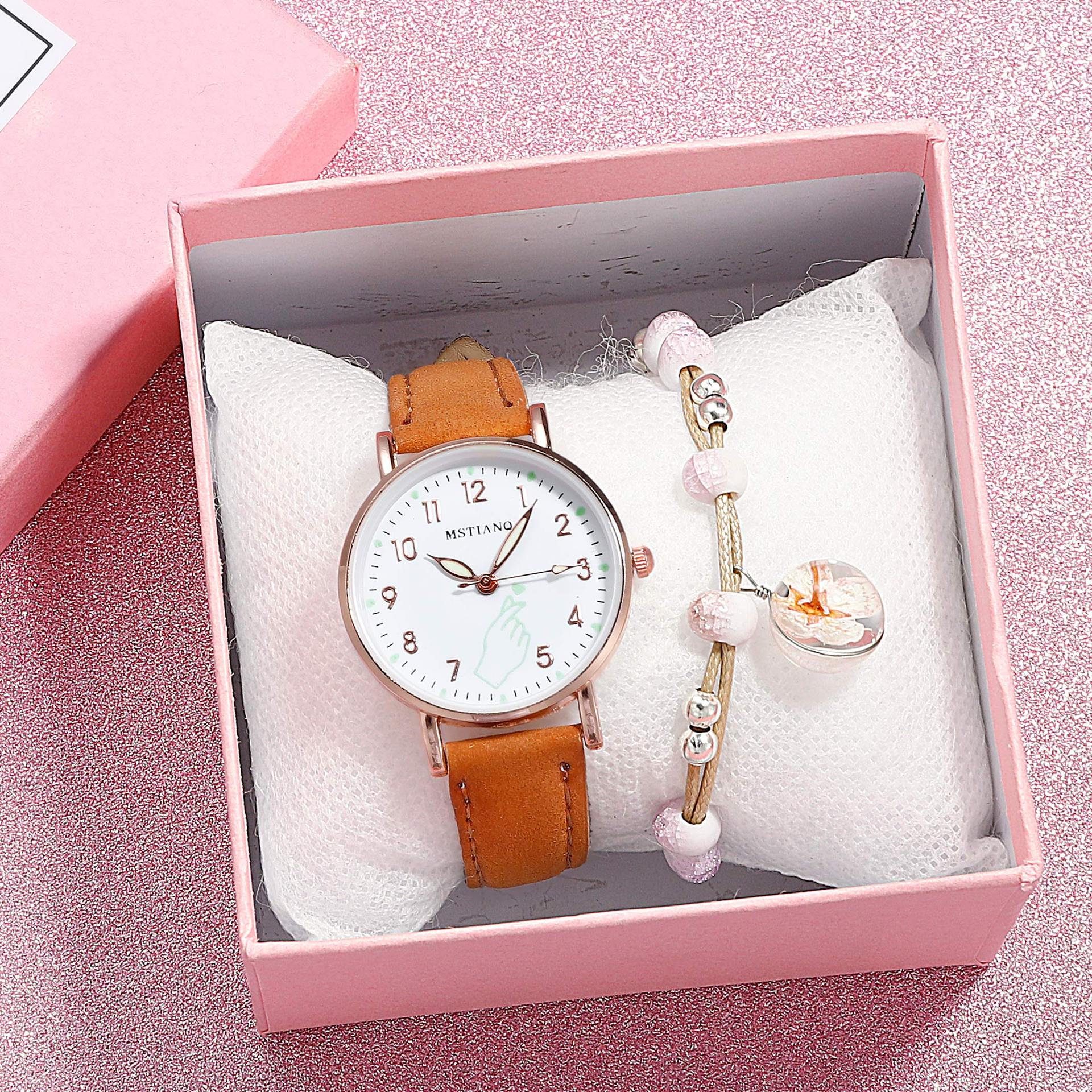 

Bixin Luminous Watch, Female Student Temperament, Simple Casual Fashion, Versatile Sen Women S Department коричневый