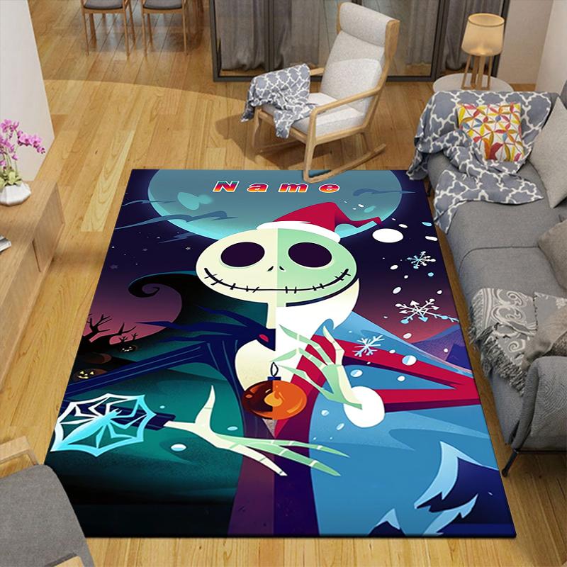 Custom 1Pc Christmas Nightmare Before Rug Office Carpet Indoor Outdoor Entrance Doormat Nonslip Soft And Comfortable Living Room D91697