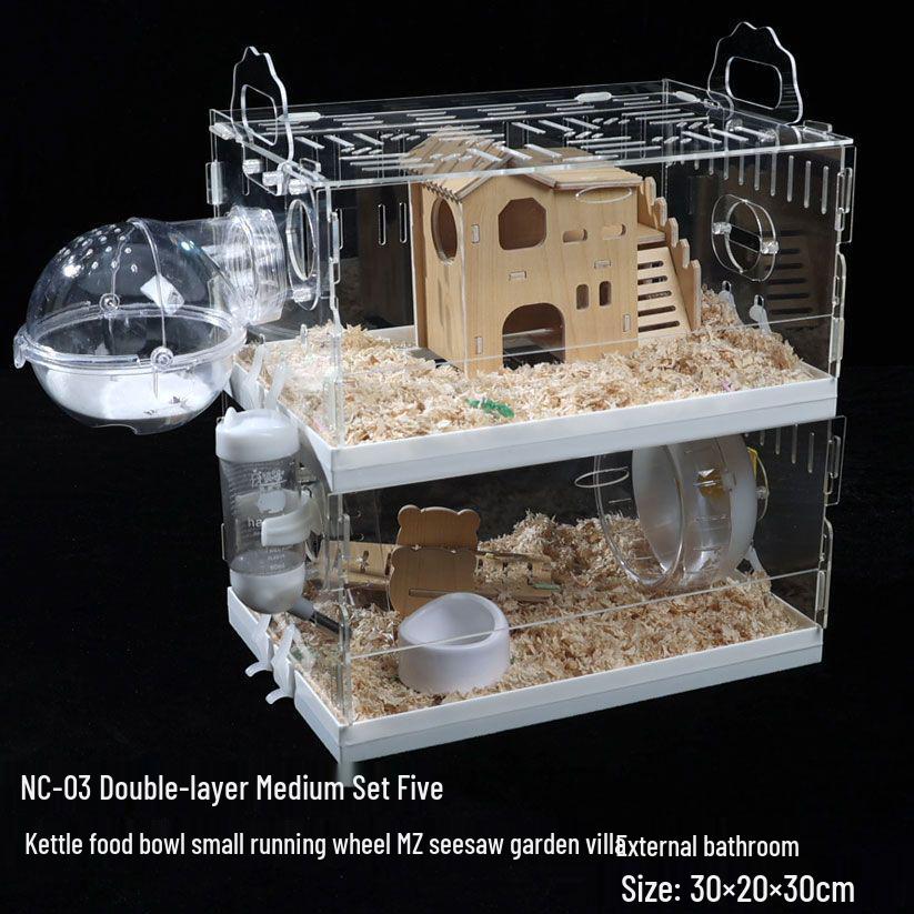 Клетка для хомяка Golden Bear Двухслойный акриловый роскошный набор «Вилла»