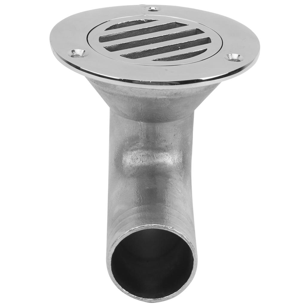 Durable Boat Floor Drain 316 Stainless Steel Marine 90 Degree Boat Floor Deck Water Drain38MM