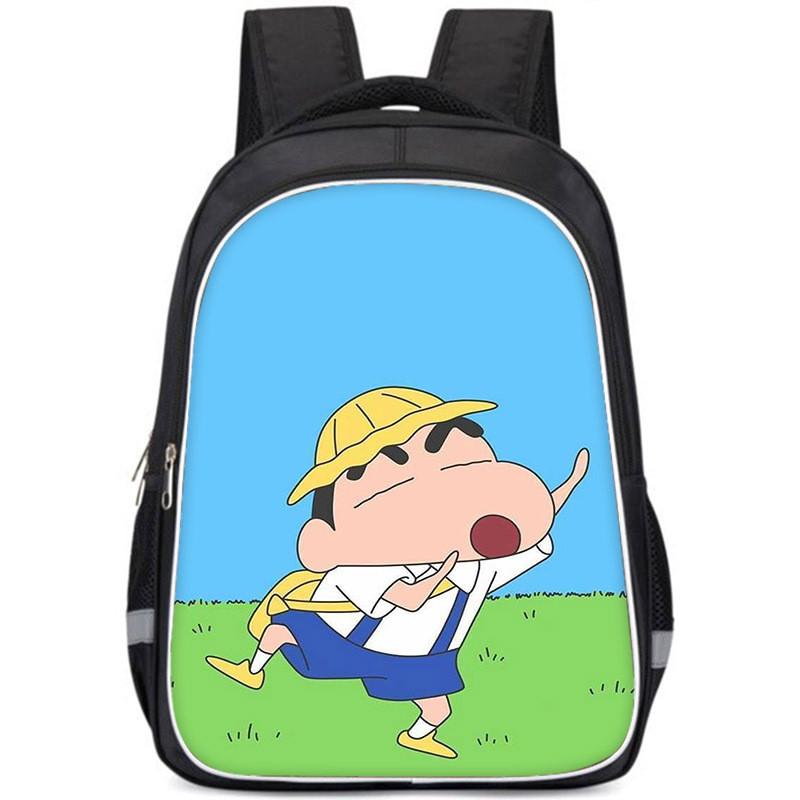 Spacious Crayon Shin-chan Oxford Cloth Backpack Lightweight School Bag For Kids