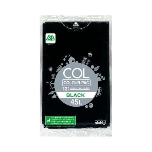 

Nihon Giken Kogyo Garbage Bag GP Color Pack 45L Black 10 Pieces