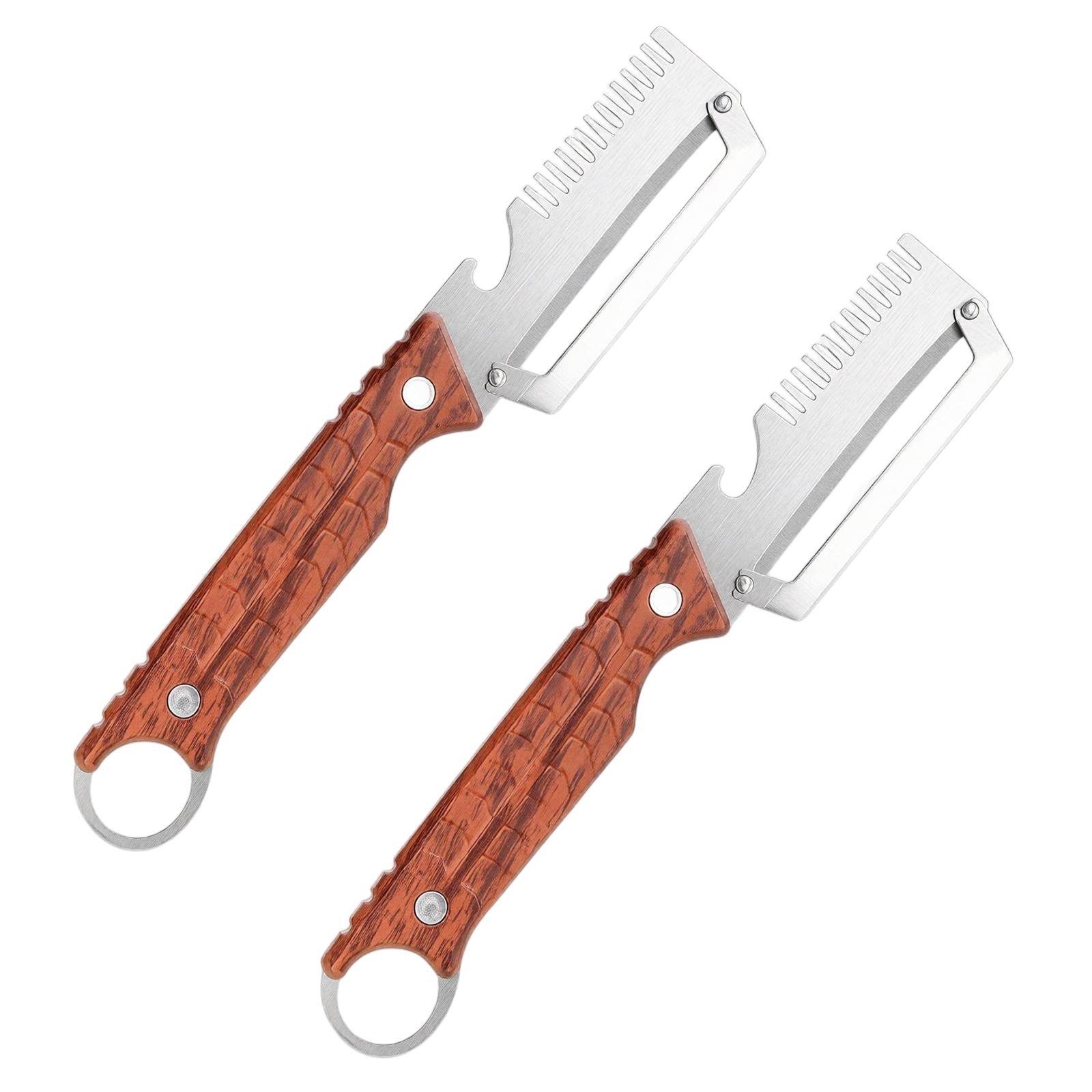 2-Piece Stainless 2-in-1 and Vegetable Peeler, Multi-Function Kitchen with Hanging One Size