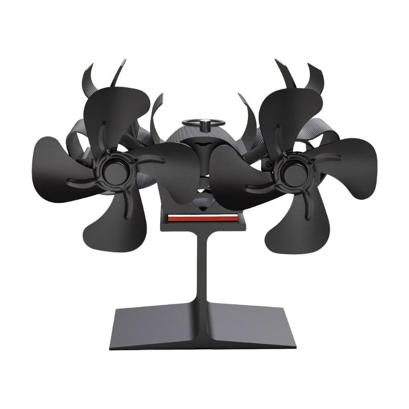 Wood Burning Stove Fan Replacement Wood Burners Double Head Shape Fireplaces Fan Stove Accessories Energy Saving 1