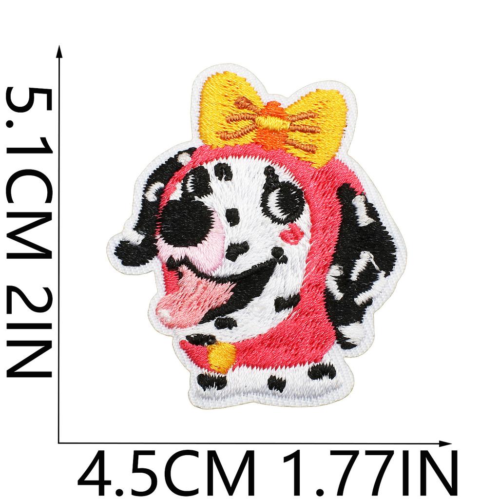 Cute Dog Embroidery Cloth Sticker Corgi Spotted Dog Computer Embroidery Label Clothes Bag Decoration Beagle Patch Sticker