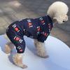 Valentines Day Pajamas Dog Bodysuit Dog Jumpsuits Dog Birthday Costume Heart Pattern Dog Clothes Dog Cartoon Apparel for Pet Pup