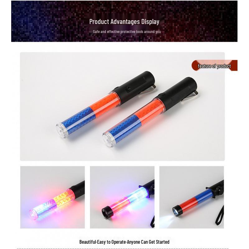 Rechargeable 26CM Flashing Traffic Control Baton and Fluorescent Concert Stick