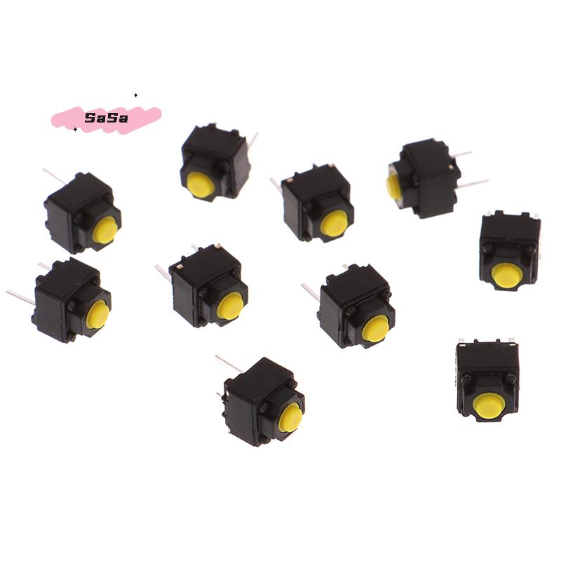 10Pcs Silent Switch Micro Mouse Button Mute 6*6*7.3mm Button for Keyboard Computer Hardware
