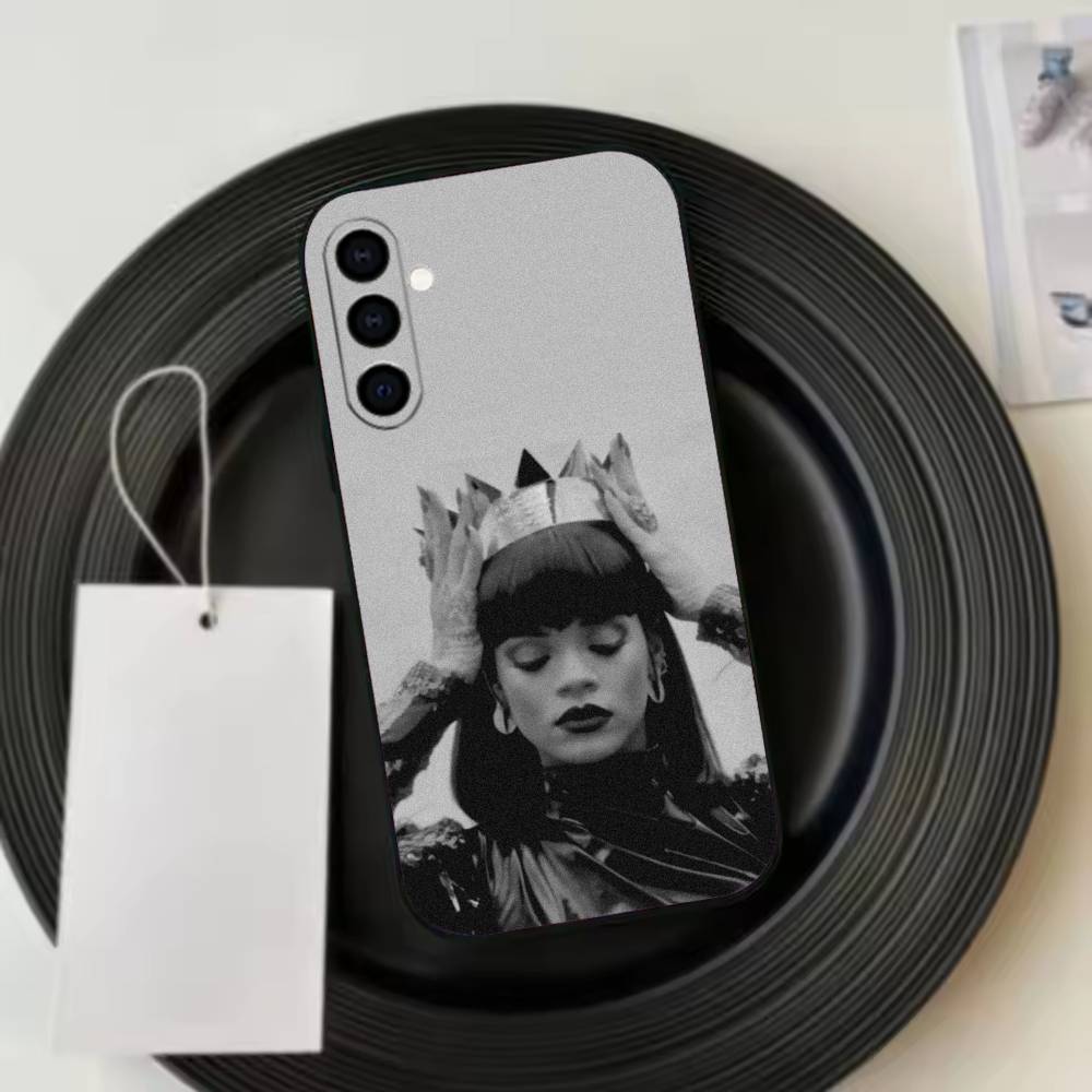 R-Rihanna Phone Case For Samsung Galaxy A73,A72,A71,A70,A53,A52,A51,Soft Silicone Black Cover
