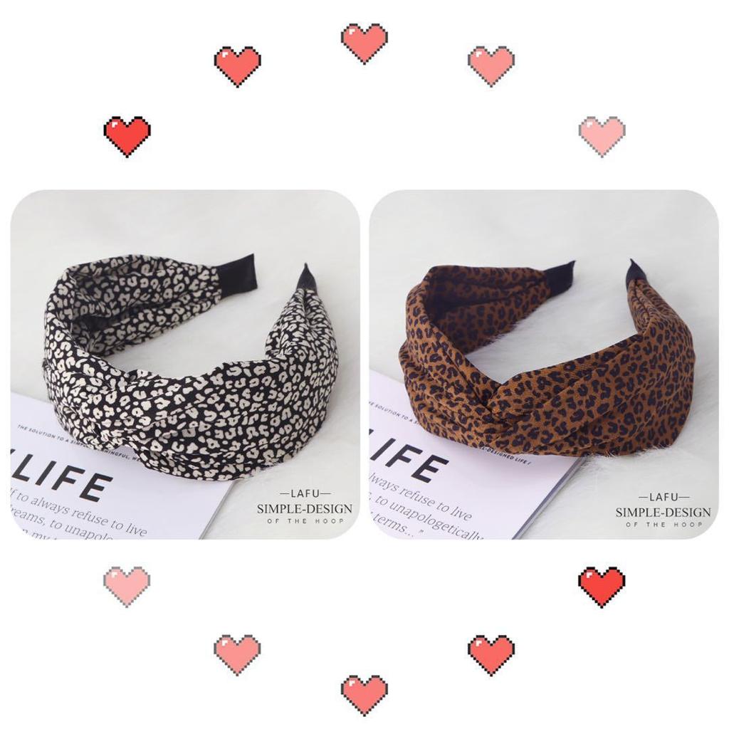 Small leopard print face enhancing headband, simple and wide edged hair clip, headband accessories for women's face washing, headband hair accessories
