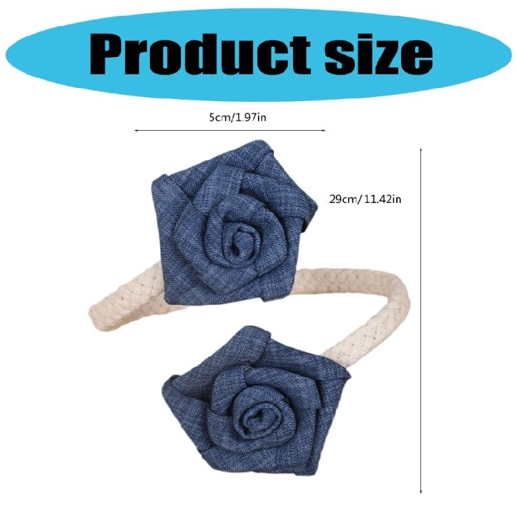 Flexible Fabric Curtain Clip Floral Twist Design Holdbacks for Drapes Home Decors Perfect for Office,Pack of 2