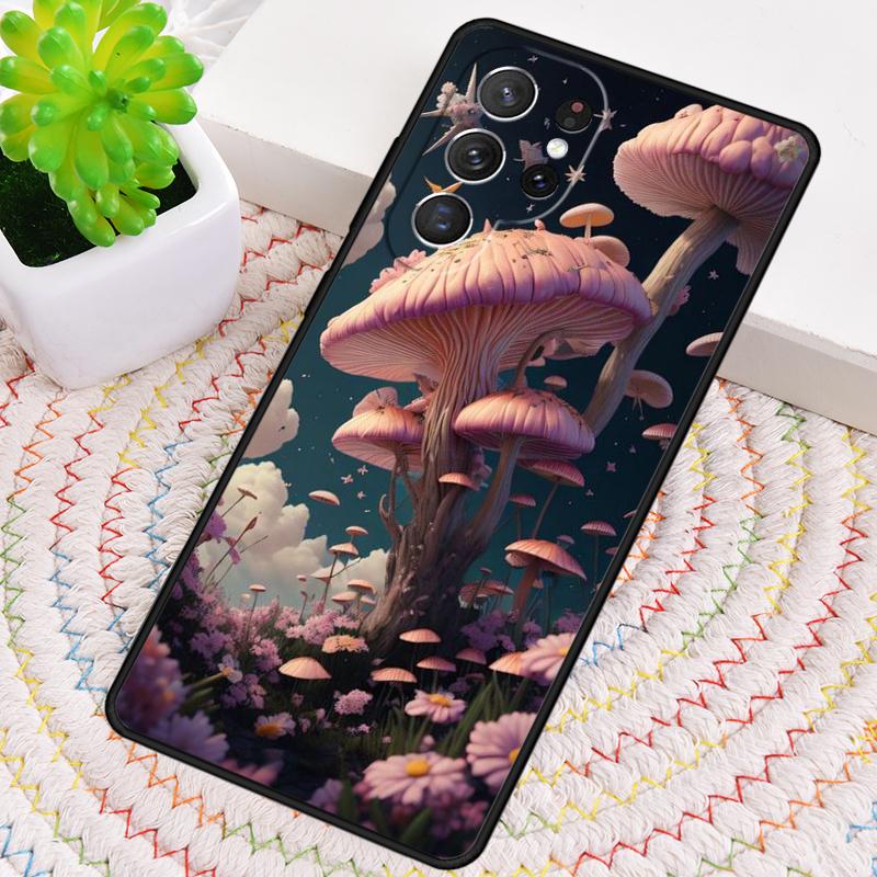 Mushroom Wall Art Silicone Phone Case For Samsung Galaxy Note 10 Pro S26 S25 S24 S23 S22 S21 Plus S25Ultra Capa Cover