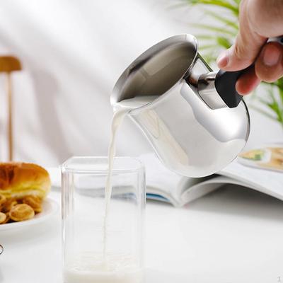 Stainless Steel Turkish Coffee Pot Chocolate Melting Pan Teapot with Lid, Maker Milk Warming