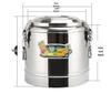 Large Capacity 304 Stainless Steel Insulated Bucket - 3-Layer Thickened Sealed for Rice, Soup, Tea, Hot Water, and Soy Milk