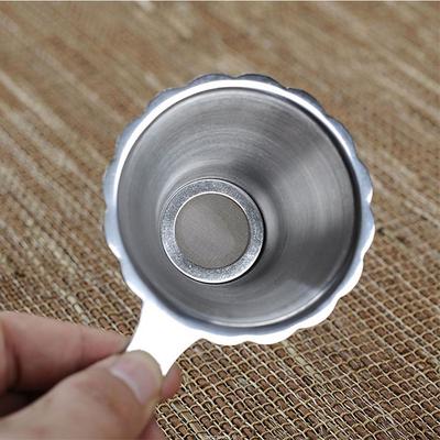 Reusable Funnel Teaware Tea Strainer Stainless Steel Leaf Filter Fine Mesh