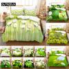 Green Duvet Cover Set Double Bed Single Quilt Cover Floral Queen King Size Leaves Bedding Sets 200X200 2pcs 3pcs Thin 3D Twin