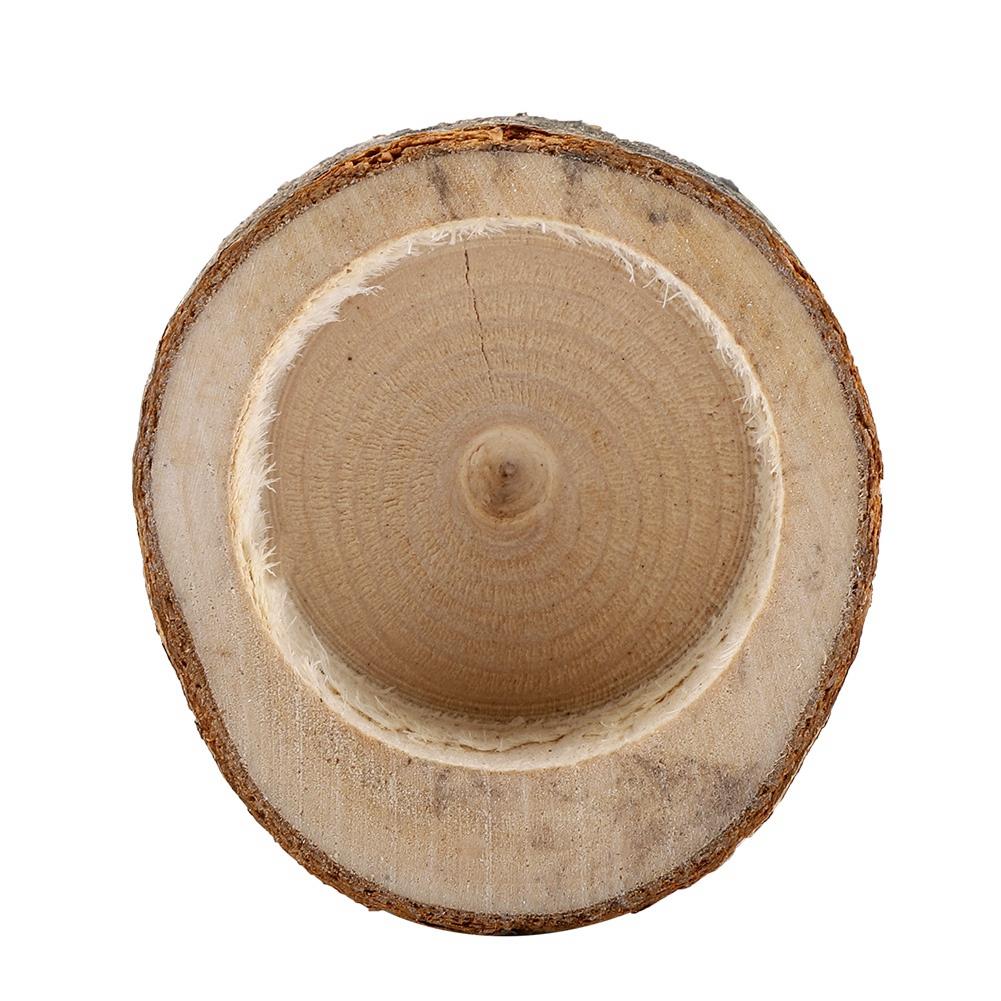 Suport de lumânare din lemn, tip grămadă de lemne, suport de lumânare, sfeșnic, buștean, ghiveci de flori, ornament decorativ