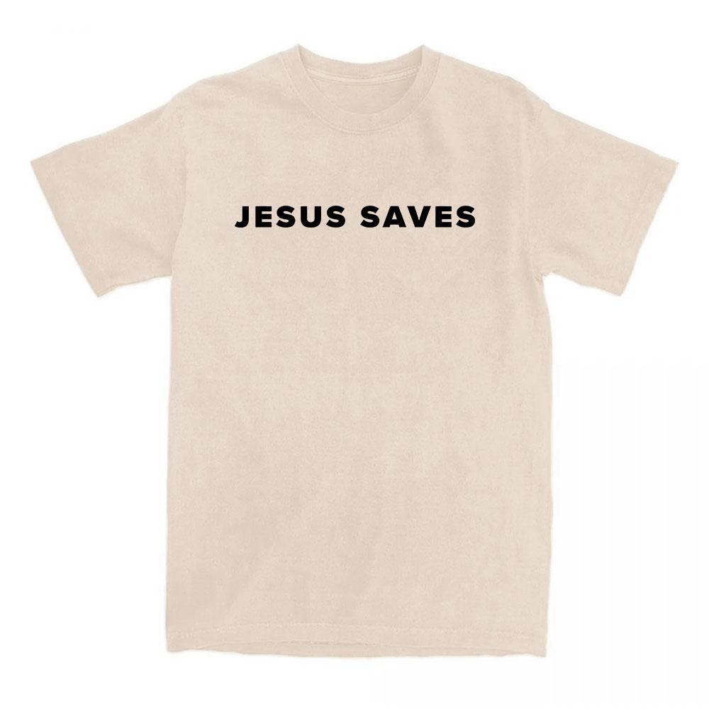Jesus Saves Charlie Kirk T-shirt Letter Graphic Printing Tshirts for Male Short Sleeve Cotton Casual Tee-shirt Men Women Clothes