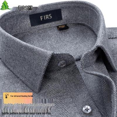 FIRS Men's Brushed Flannel Long-Sleeve Shirt