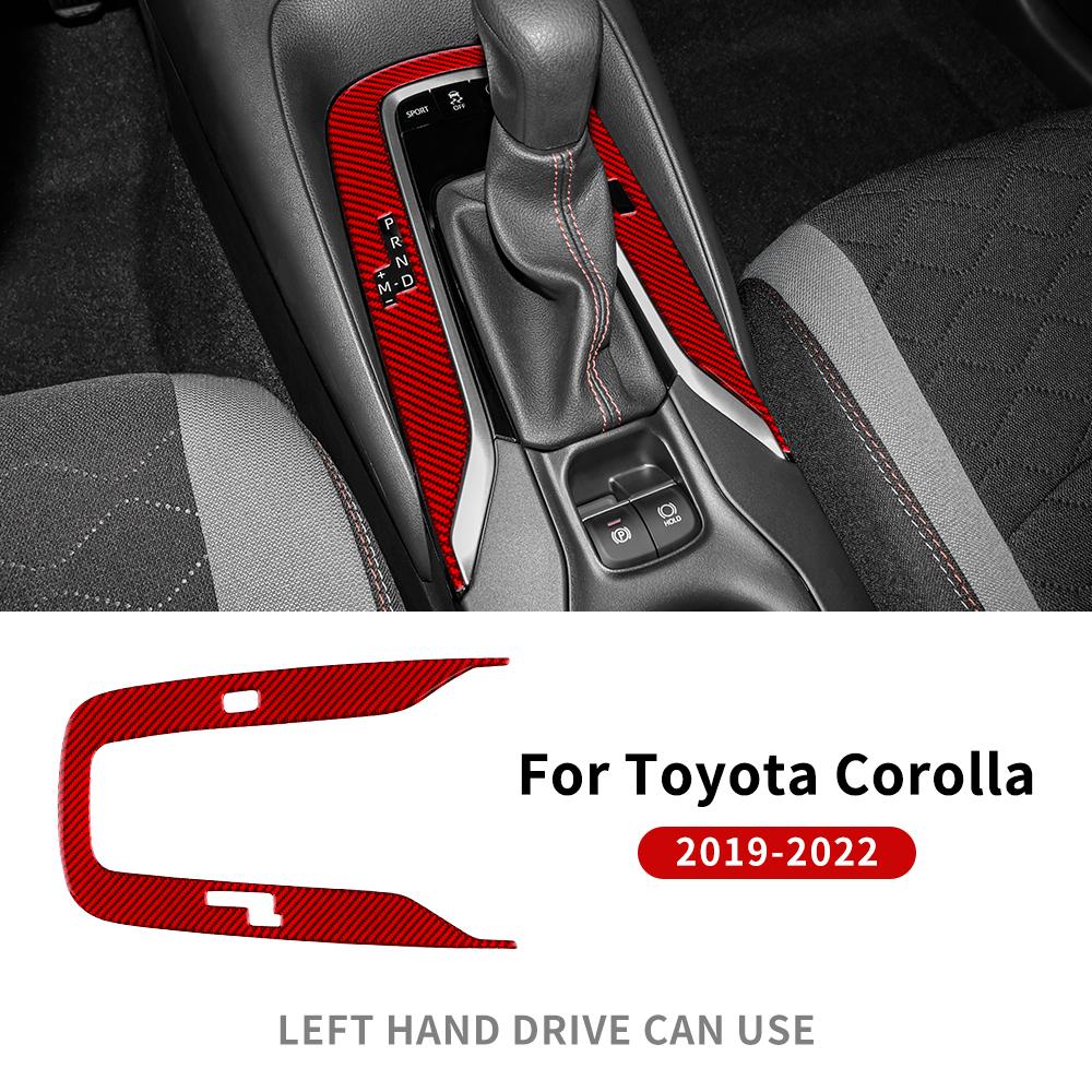 Real Soft Carbon Fiber RHD LHD Sticker For Toyota Corolla 2019 2020 2025 2025 2025 2025 Center Console Gear Shift Accessories