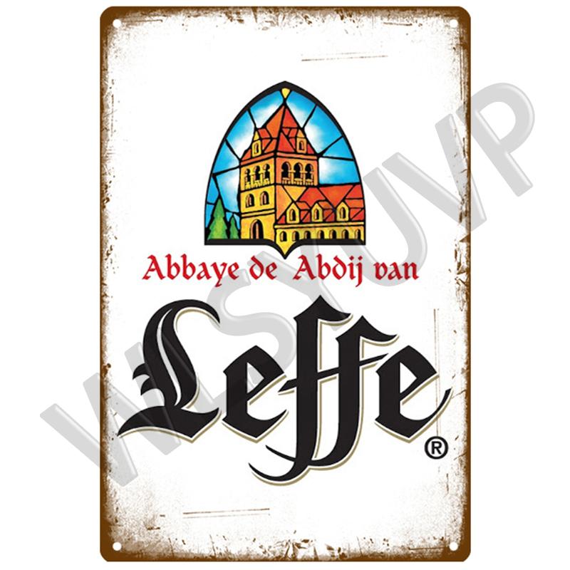 Leffe Retro Metal Sign Tin Sign Whisky Belgium Beer Plaque Metal Wall Decor Vintage Decor Poster Plates Man Cave Shabby Chic