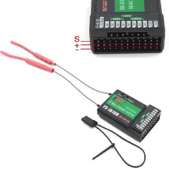 FLYSKY FS-iA10B Receiver 2.4G 10Channel PWM Output with PPM Compatible for FS I6 I10 I6S I6X Transmitter (iA10B)