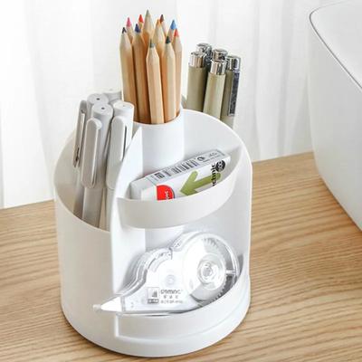Pot à crayons rotatif multifonctionnel Kawaii, grande capacité, boîte de rangement pour crayons, maquillage, organisateur de bureau, support, étui pour école et bureau