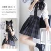 Qichenk High School Girl Cosplay Uniform Blazer and Perfect for Graduations and Opening Size L 5-Piece Set, Skirt, Shirt, Tie, Badge, Ceremonies,