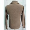 Men Half Zipper Stand Collar Long Sleeve Thick Knit Casual Pullover Sweater