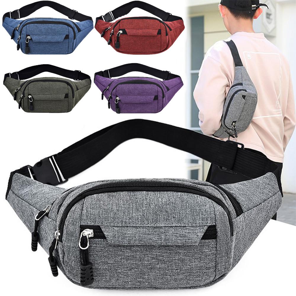 

Sports Bag Men Women Canvas Crossbody Fanny Pack Waist Bum Bags Money Belt Pouch Wallet