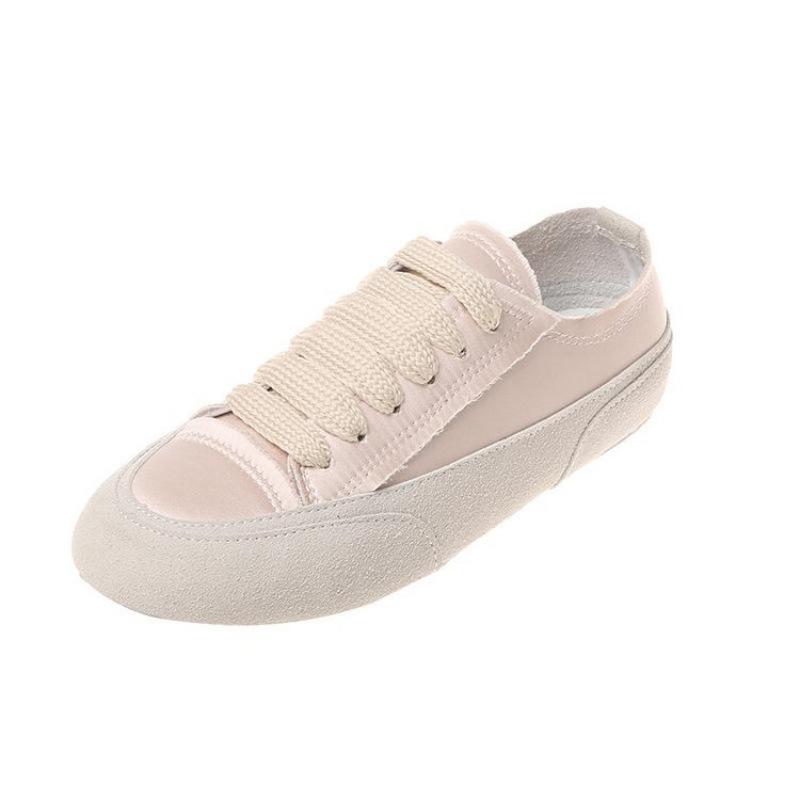 

Оптовая продажа летней новой повседневной спортивной обуви женской из атласной ткани на шнуровке с мягкой подошвой на плоской подошве, одинарная обувь, модная женская обувь оптом 40