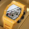 ONOLA Men's Quartz Multifunctional Dial Sports Silicone Strap Waterproof Night Light Men's Watch