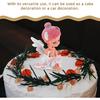 Luxshiny Girl Figurine Ballet Dancer Statue Art Sculpture Vinyl Angel Figure for Home Desk Car Cake Decoration