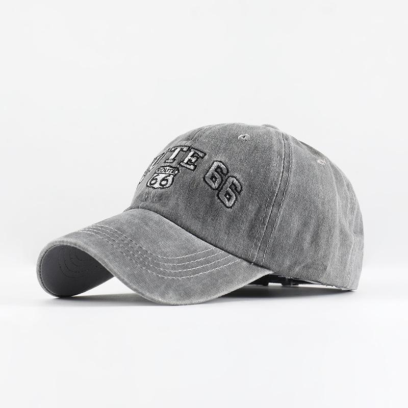Popular Old Baseball Cap Washed Denim Cloth Hat Edged Sun Hat Men's and Women's New Embroidered Baseball Cap