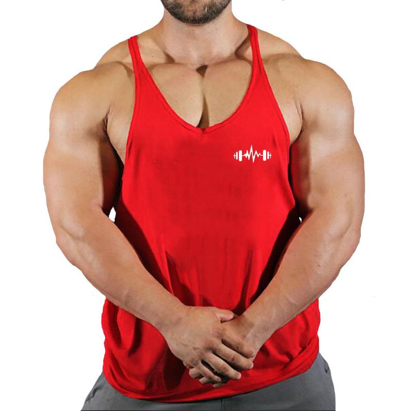 Men's Elastic Fitness Vest - Breathable, Loose, Sleeveless Cotton Top for Running & Weightlifting