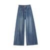 American High Street Tencel Denim Women's Spicy Summer Loose Straight Wide-Leg Jeans